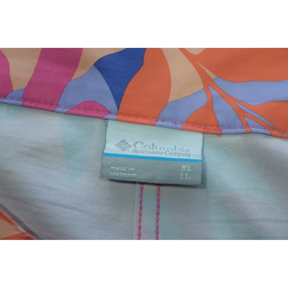 Columbia Board Shorts Mens XL Pink Floral Tropical Lace Up Swim Trunks Excellent